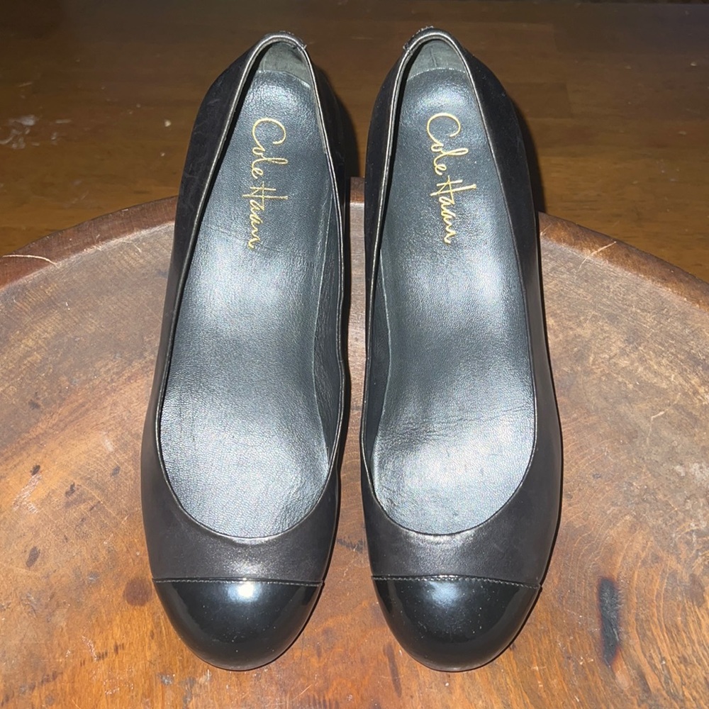 Cole Haan, black wedge heel. Size 7.
